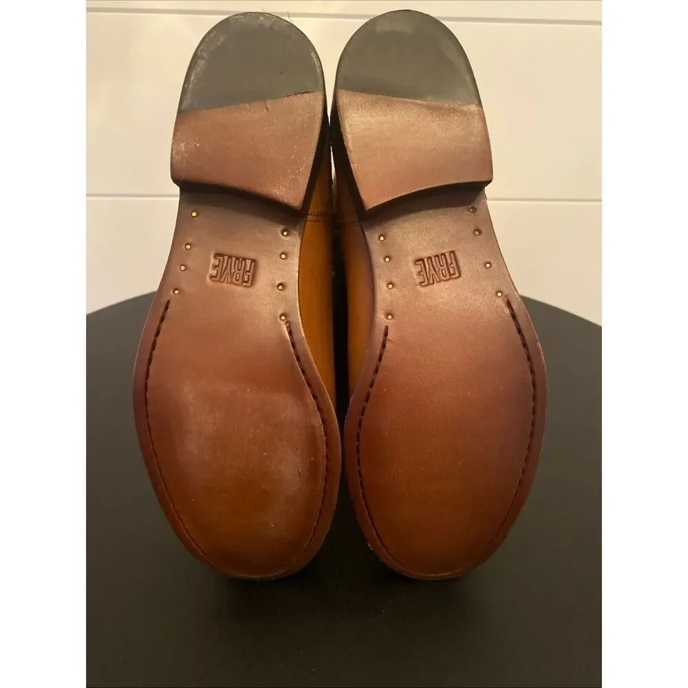 NEW $370 FRYE Marissa Medallion BUTTON MODERNIZIED ZIP BOOT COGNAC 6.5 (ME5) - Picture 7 of 9